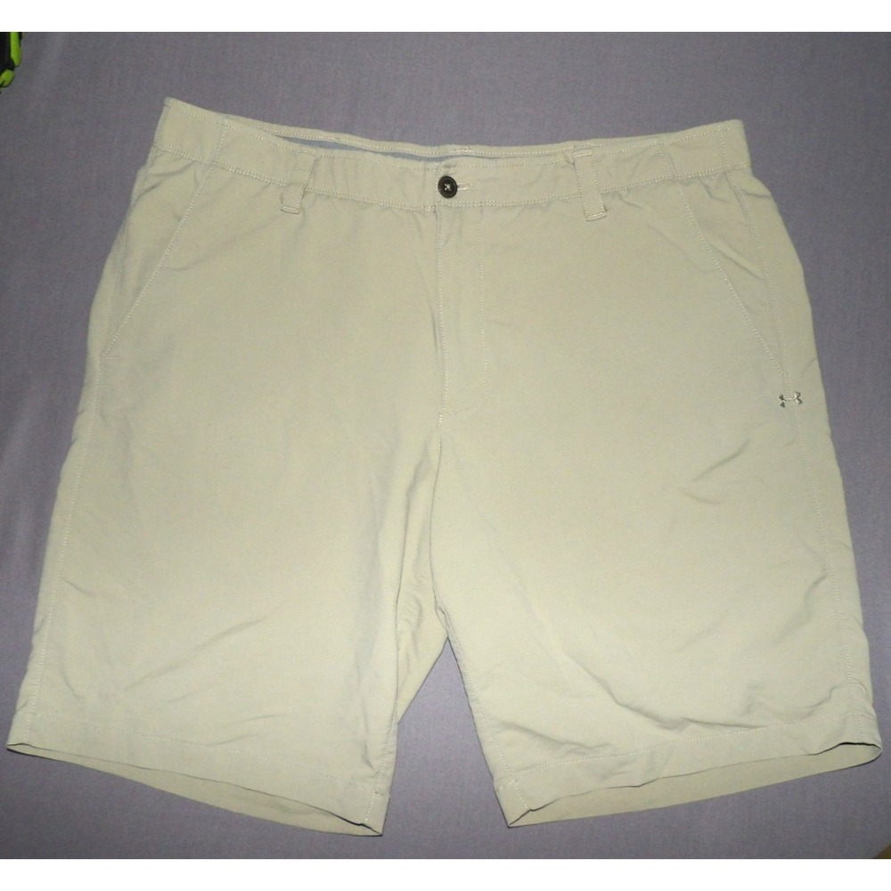 Under Armour Khaki Stretch 10" Performance Chino Golf Shorts Men's 40